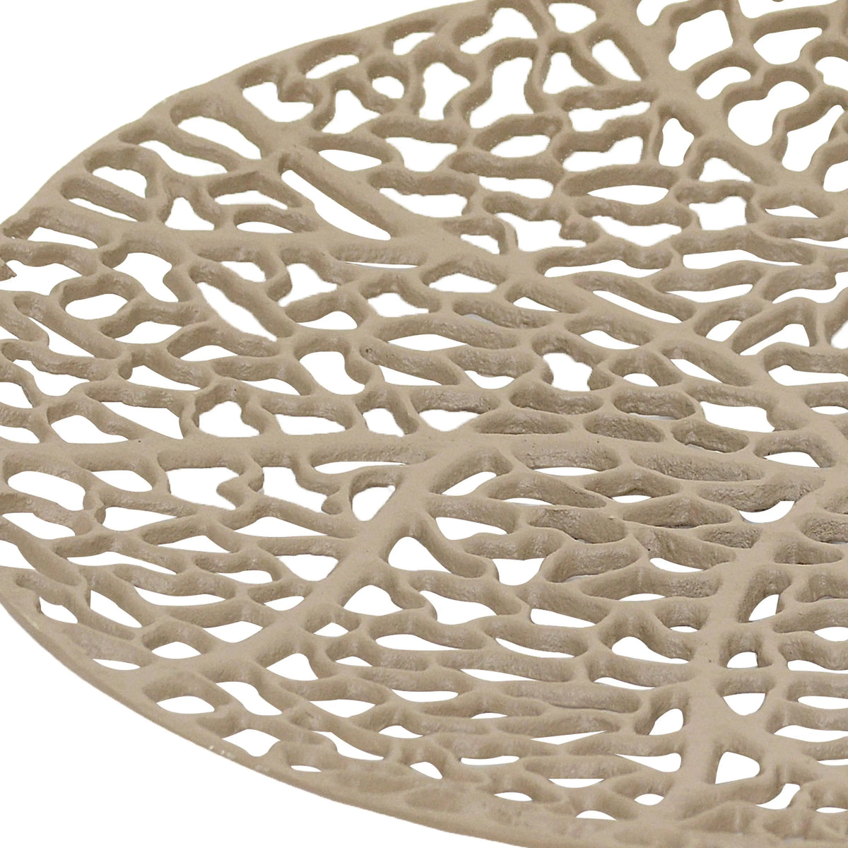 Plate round ALU RAW/TAUPE 45x45x3