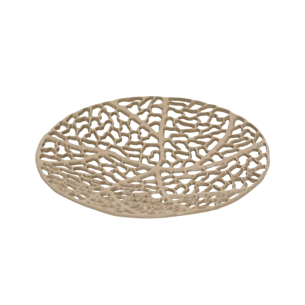 Plate round ALU RAW/TAUPE 30x30x3