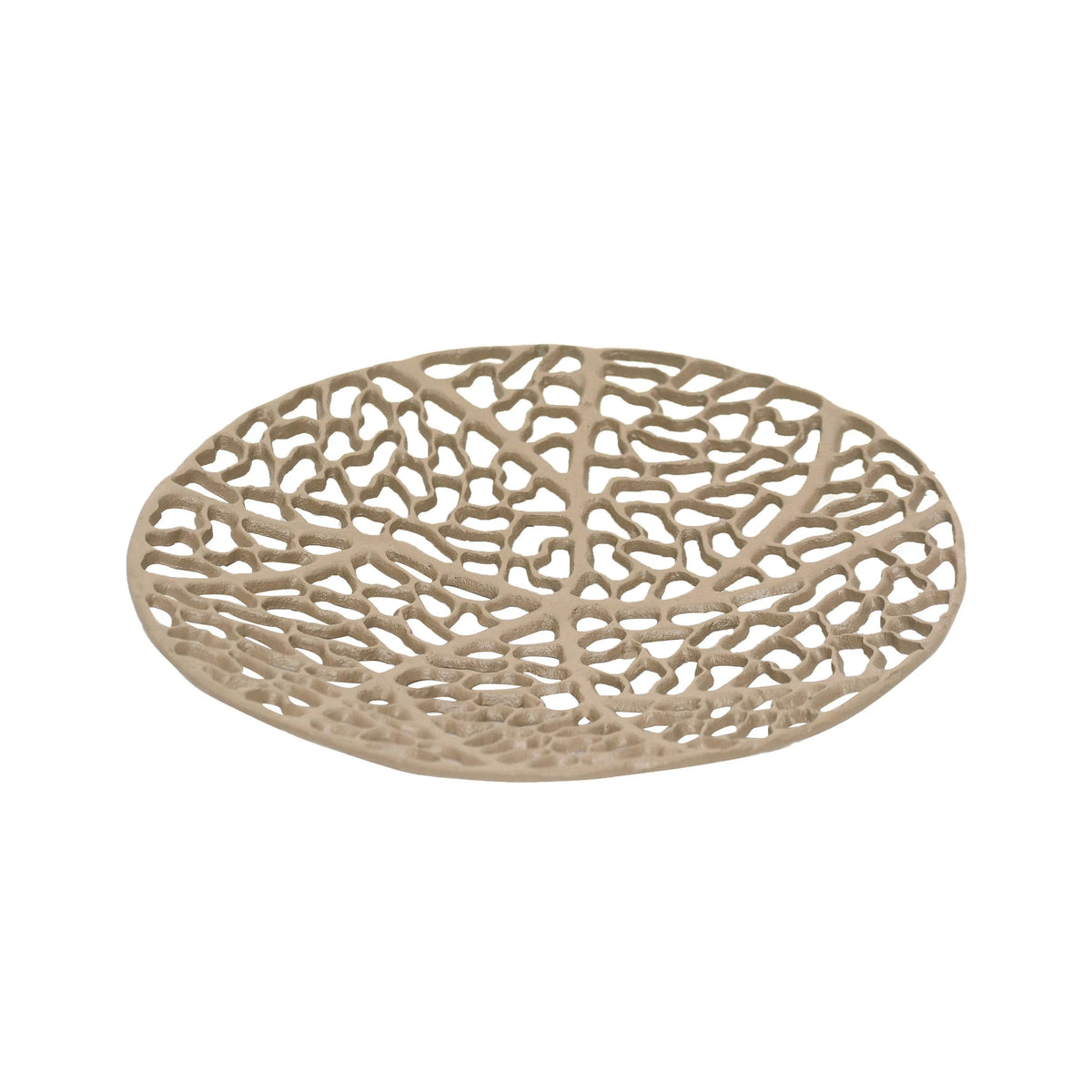 Plate round ALU RAW/TAUPE 30x30x3