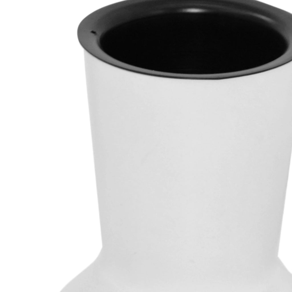 Vase ALU RAW/MATT WHITE w/liner 30x30x41
