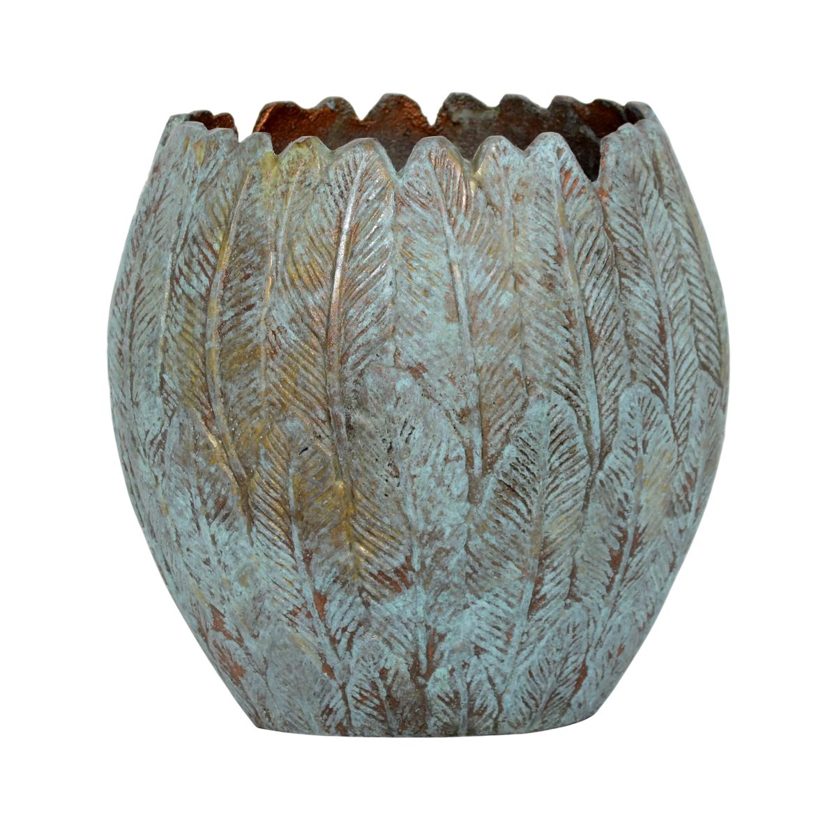 Vase ALU RAW/PATINA 21x16x21