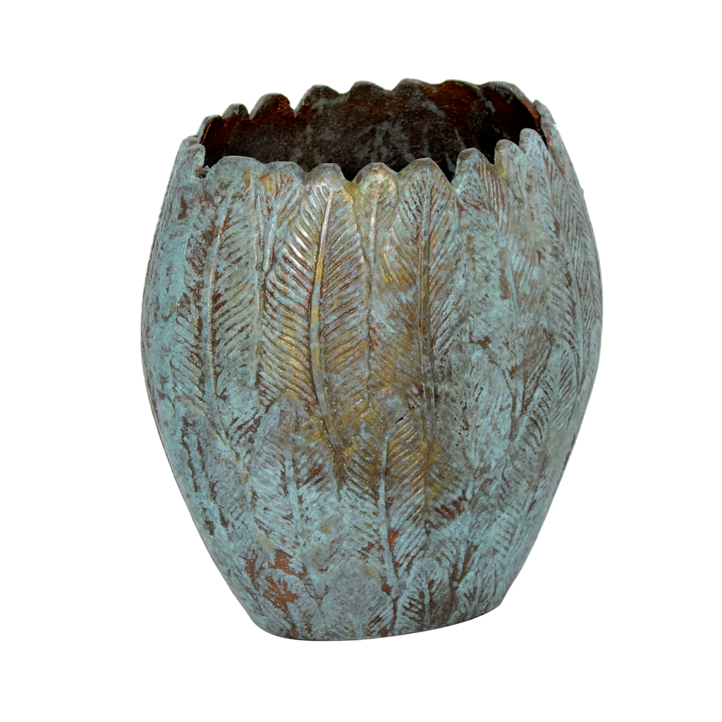 Vase ALU RAW/PATINA 21x16x21