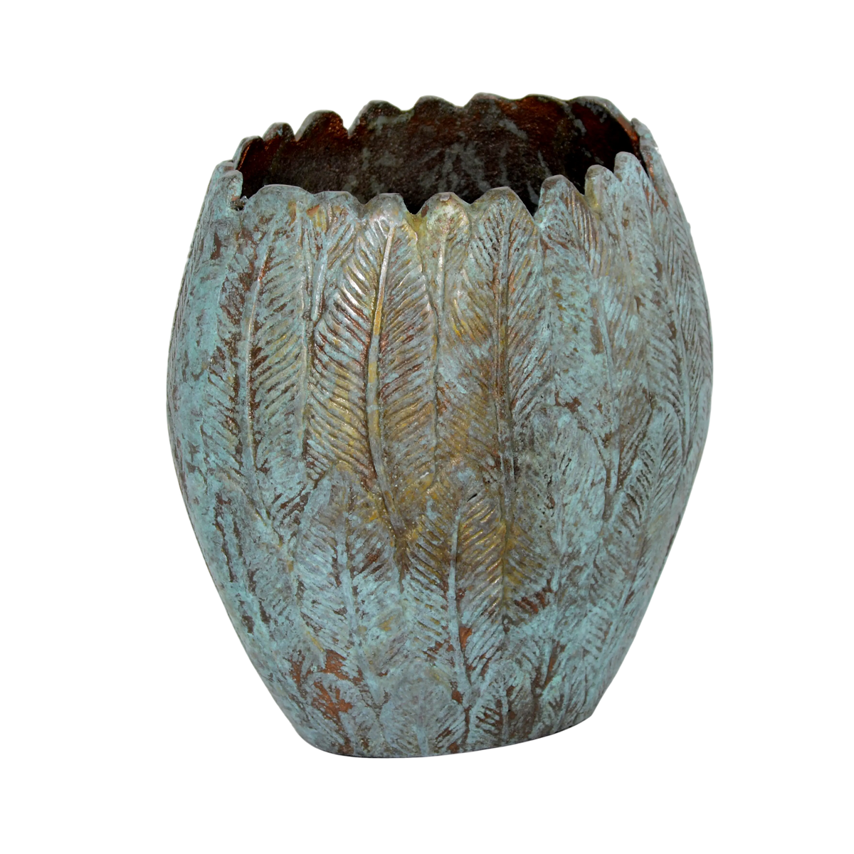 Vase ALU RAW/PATINA 21x16x21