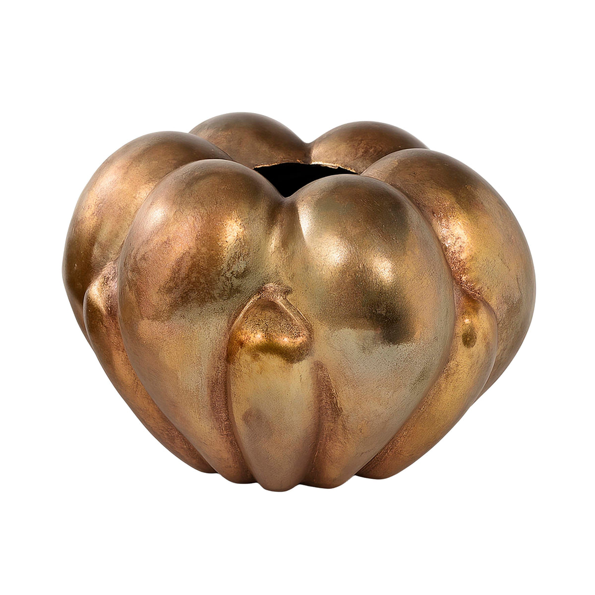 Vase ALU RAW/GOLD 29x29x21
