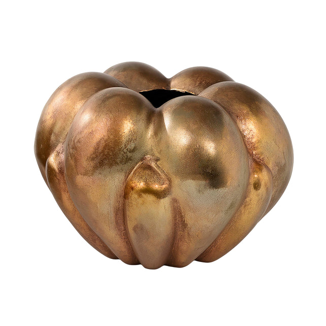 Vase ALU RAW/GOLD 29x29x21