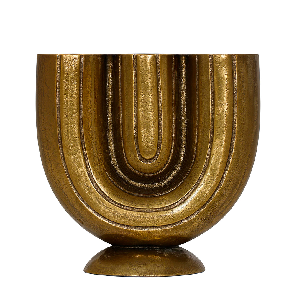 OUTLET Vase ALU RAW/GOLD 29x15x29