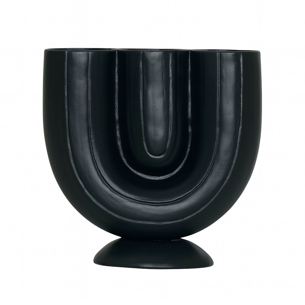 OUTLET Vase ALU RAW/MATTBLACK 29x15x29