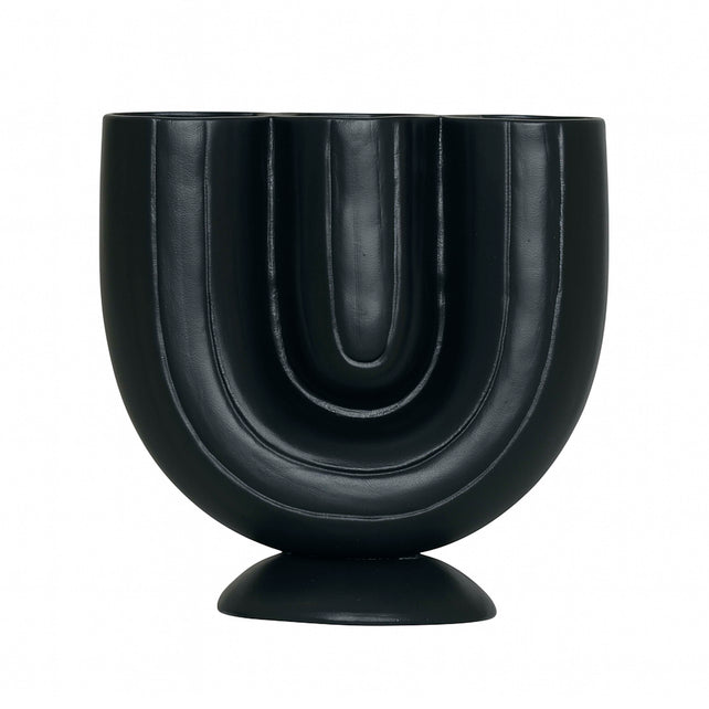 OUTLET Vase ALU RAW/MATTBLACK 29x15x29