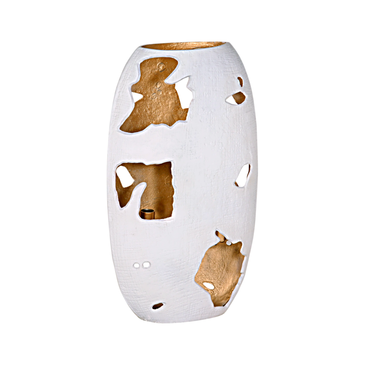 Floor lamp inside gold ALU RAW/MATTWHITE 56x22x94