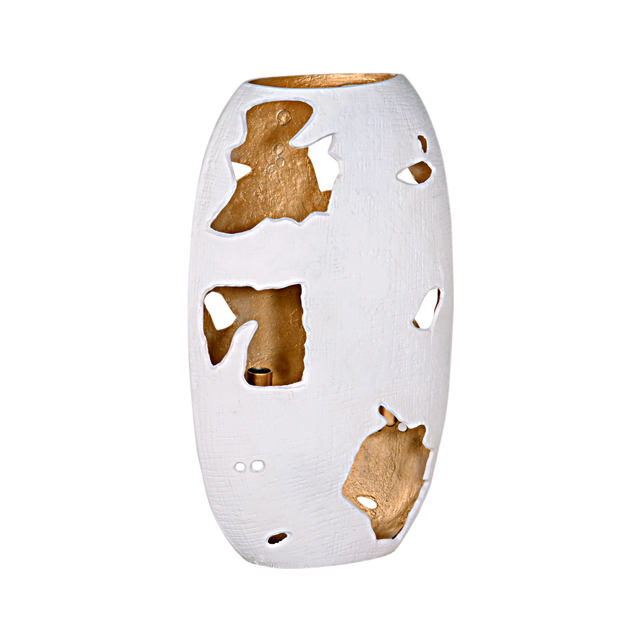 Floor lamp inside gold ALU RAW/MATTWHITE 56x22x94