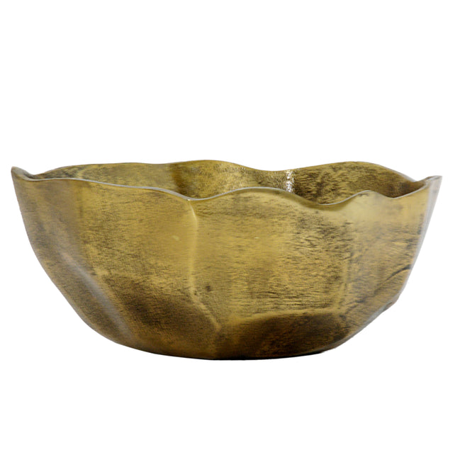 Bowl hammered ALU RAW/ANT.GOLD 33x33x15
