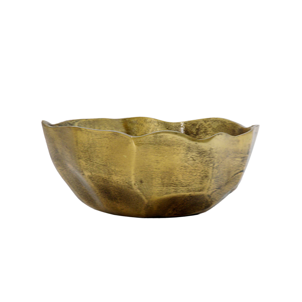 Bowl hammered ALU RAW/ANT.GOLD 28x28x12