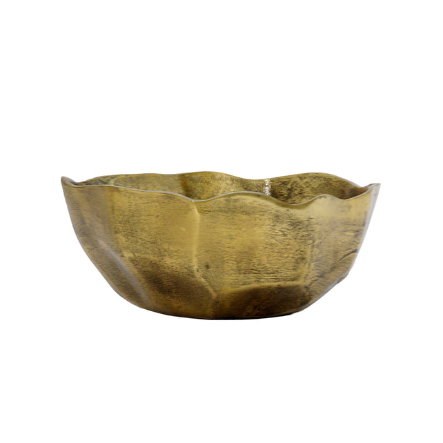 Bowl hammered ALU RAW/ANT.GOLD 28x28x12