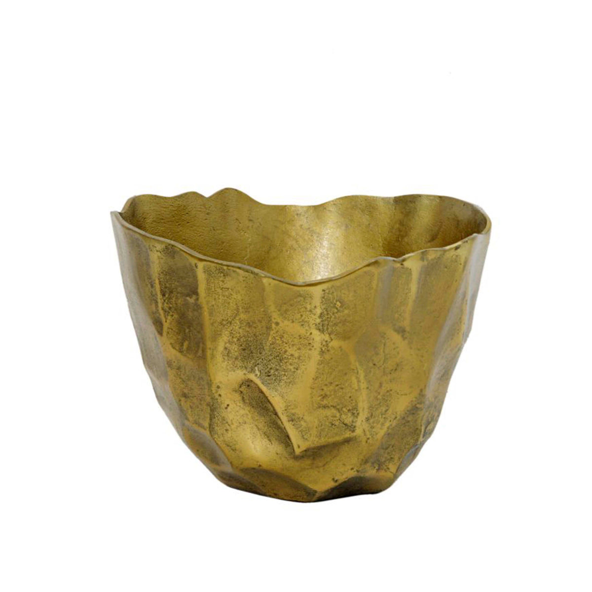 Bowl hammered ALU RAW/ANT.GOLD 23x23x17