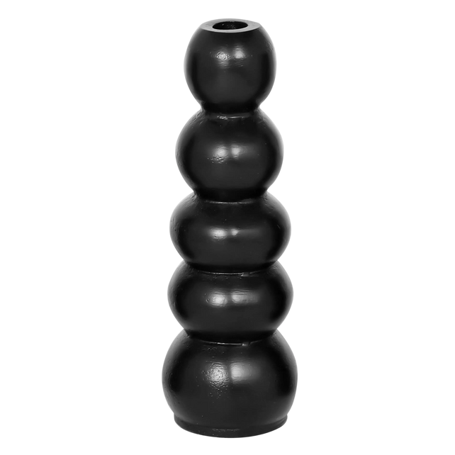 Candle holder ALU RAW/MATTBLACK 7x7x19
