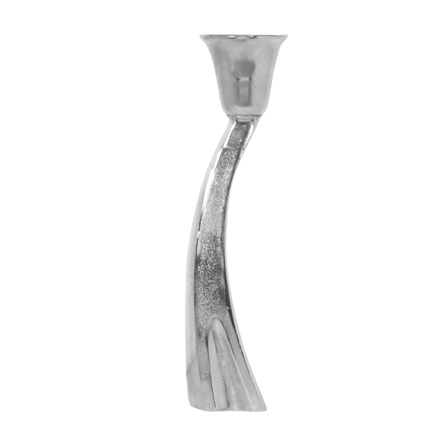 Candle holder ALU RAW/NI 12x13x46