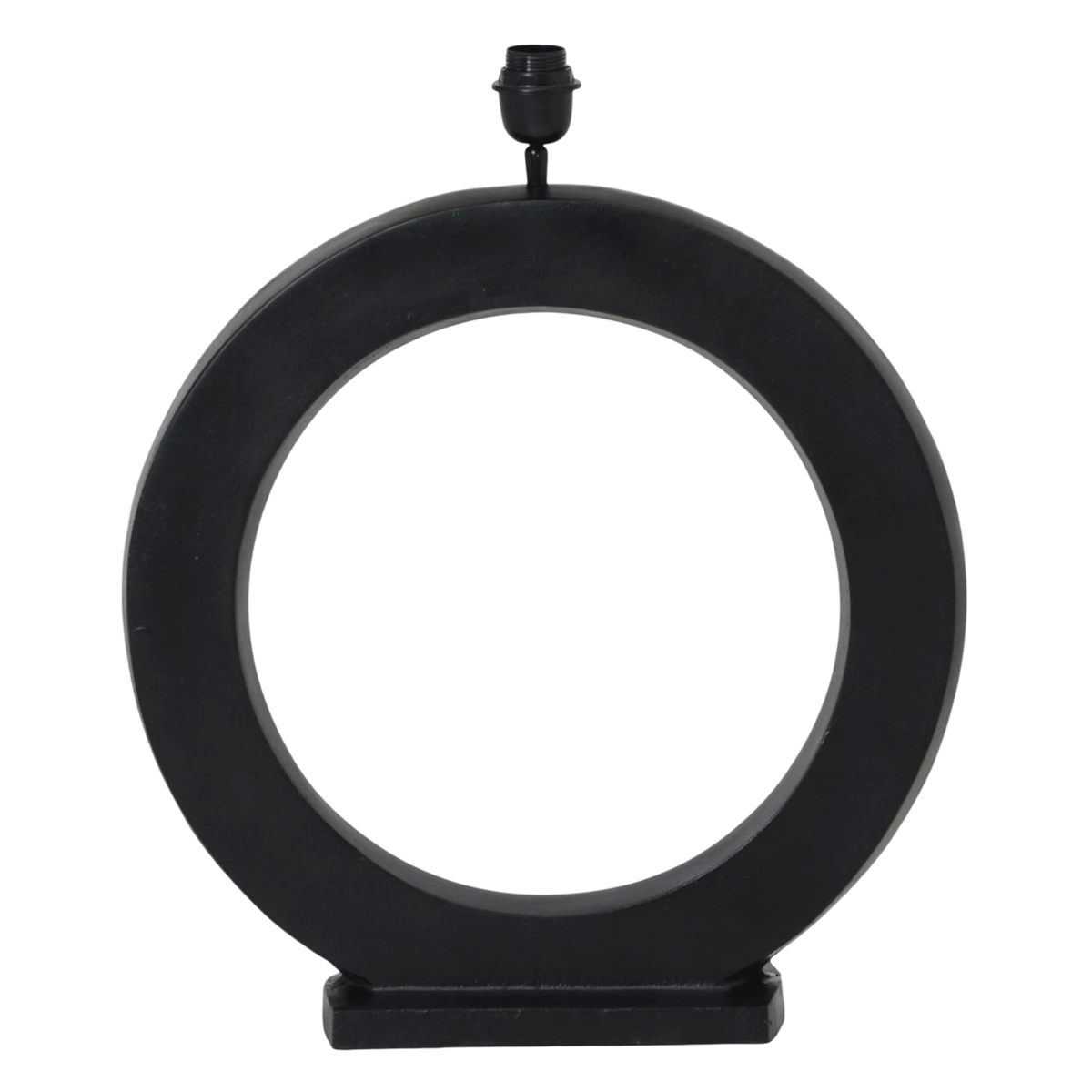 Table lamp round ALU RAW/MATTBLACK 52x13x63