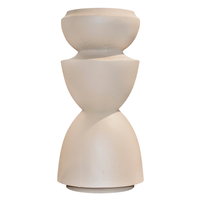 Candle holder ALU RAW/TAUPE 19x19x36