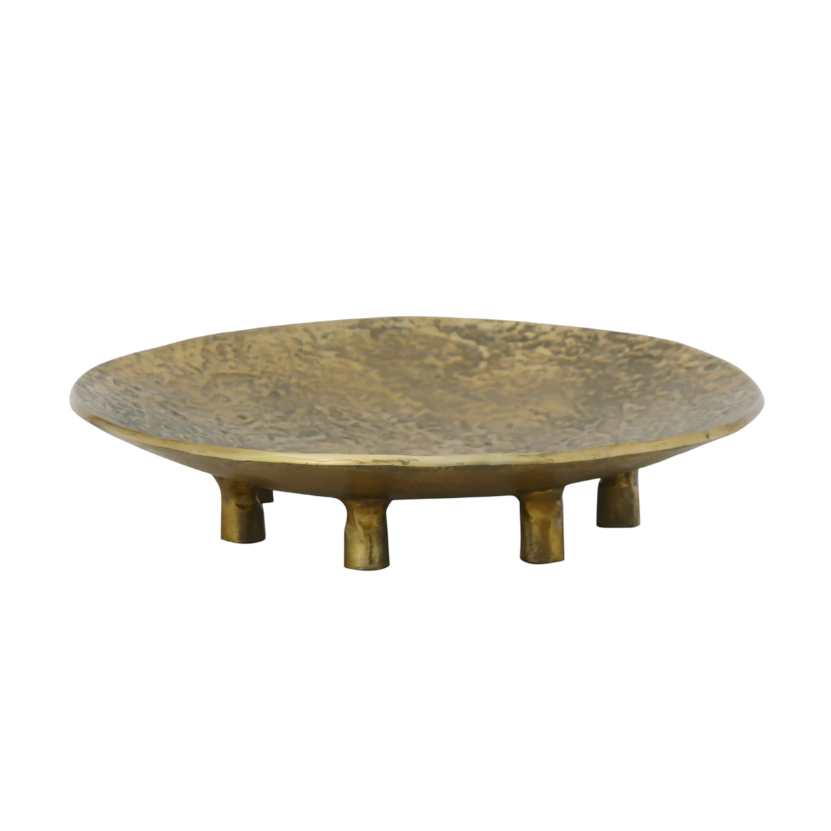 Bowl on legs ALU RAW/ANT. GOLD 40x40x9
