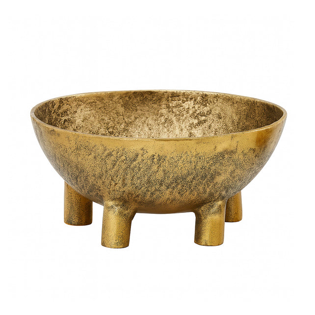 Bowl ALU RAW/ANT. GOLD 30x30x15
