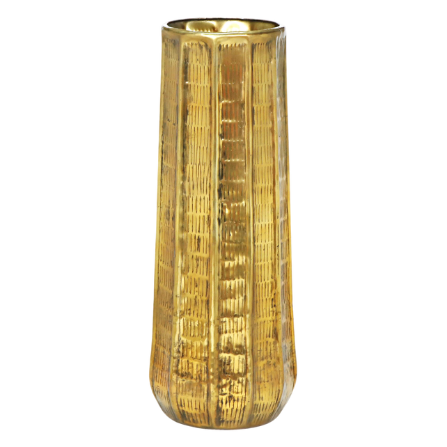 Vase ALU/ANT.GOLD 29x29x80