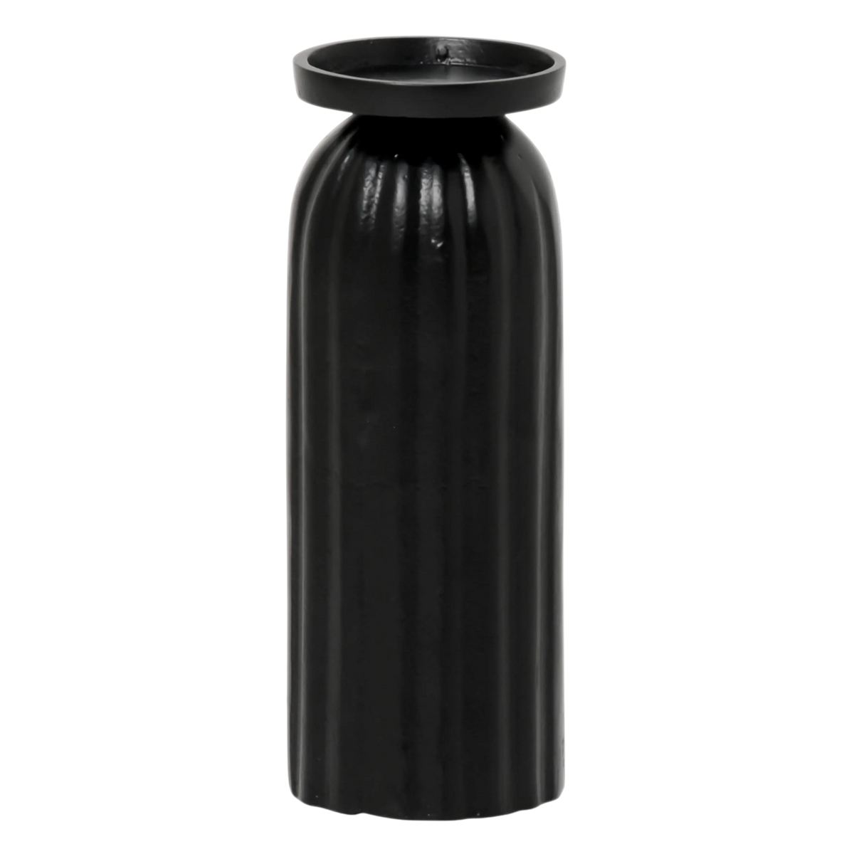 Candle holder ALU RAW/MATTBLACK 9x9x24