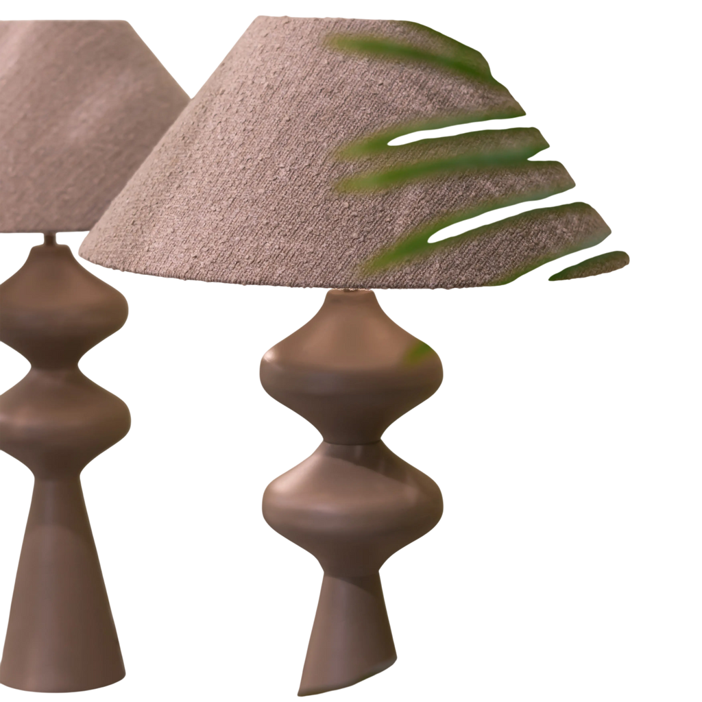 Table lamp ALU RAW/TAUPE 18x18x62