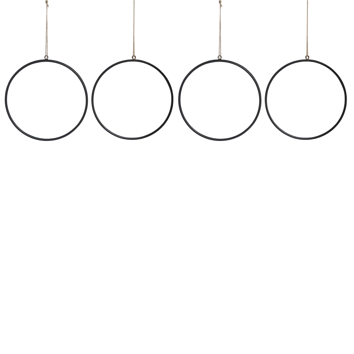 OUTLET Decorative ring SET/4 ALU RAW/MATTBLACK 48x2x42