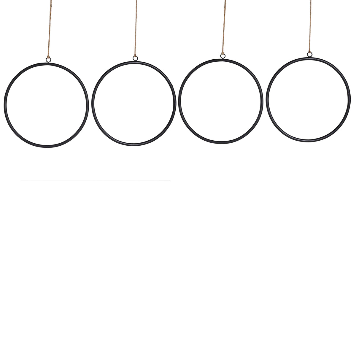 OUTLET Decorative ring SET/4 ALU RAW/MATTBLACK 38x2x32