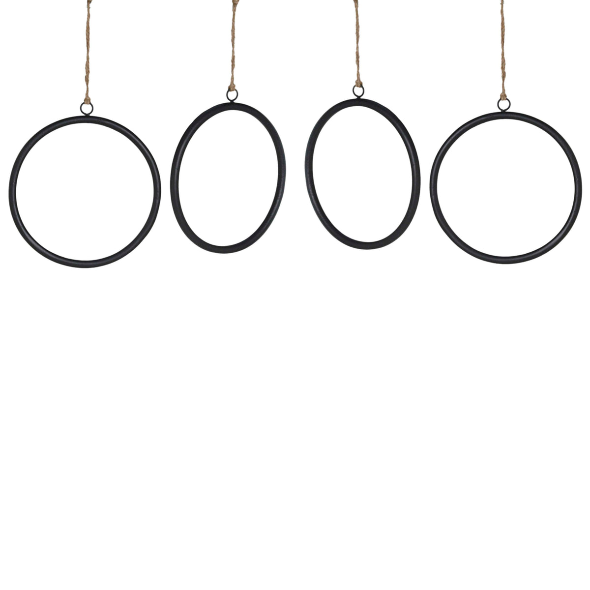OUTLET Decorative ring frame SET/4 ALU RAW/MATTBLACK 28x2x22