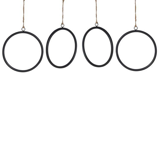 OUTLET Decorative ring frame SET/4 ALU RAW/MATTBLACK 28x2x22