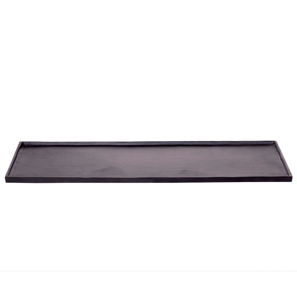 Plate rect. ALU RAW/MATTBLACK 83x38x2