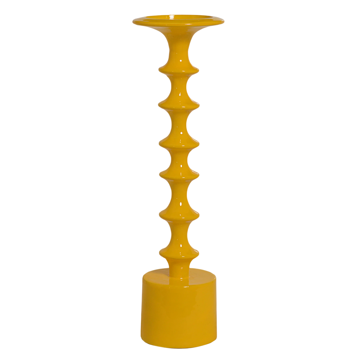 Candle holder sunshine enamel ALU RAW 13x13x42