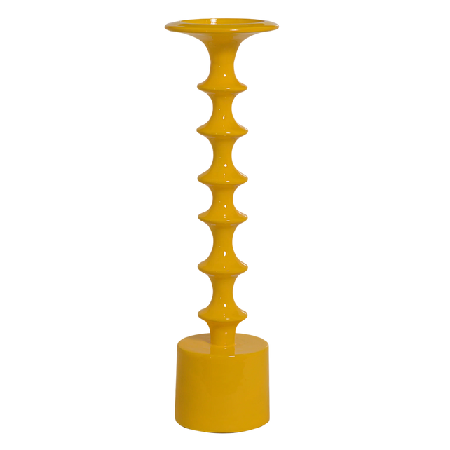 Candle holder sunshine enamel ALU RAW 13x13x42
