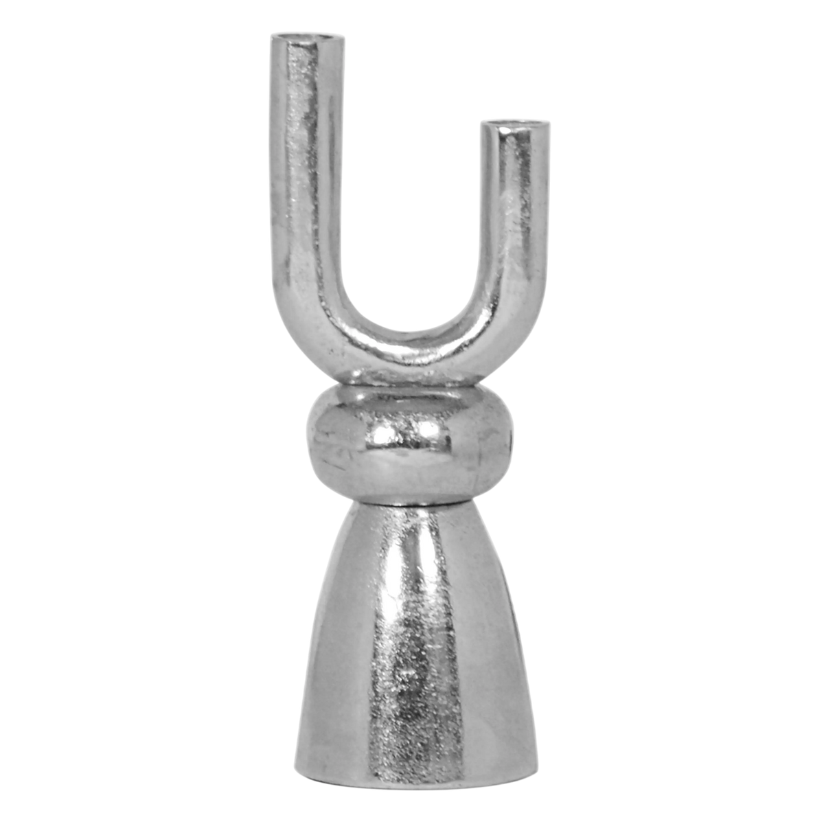Candle holder ALU RAW/NI 12x11x40