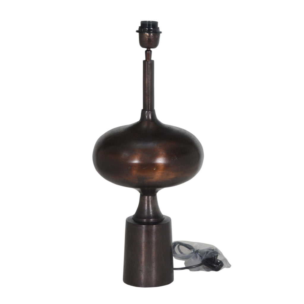 OUTLET Table lamp ALU RAW/ANT.COPPER BROWN 25x25x60