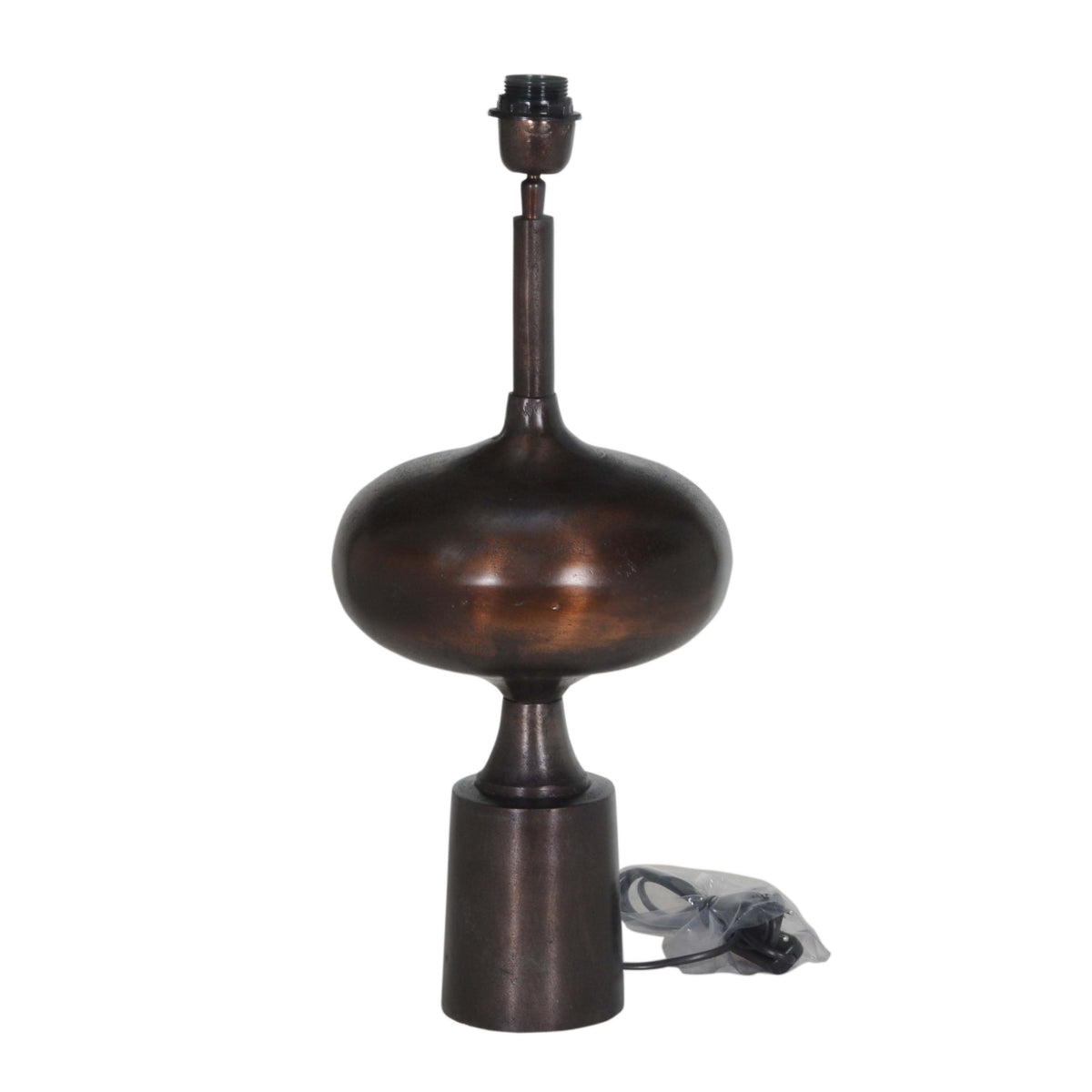 OUTLET Table lamp ALU RAW/ANT.COPPER BROWN 25x25x60