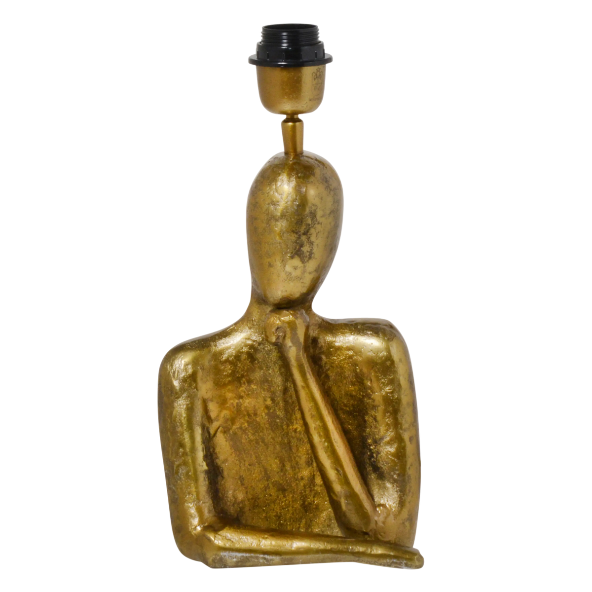 Table lamp person ALU RAW/ANT.GOLD 20x11x37