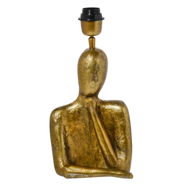 Table lamp person ALU RAW/ANT.GOLD 20x11x37