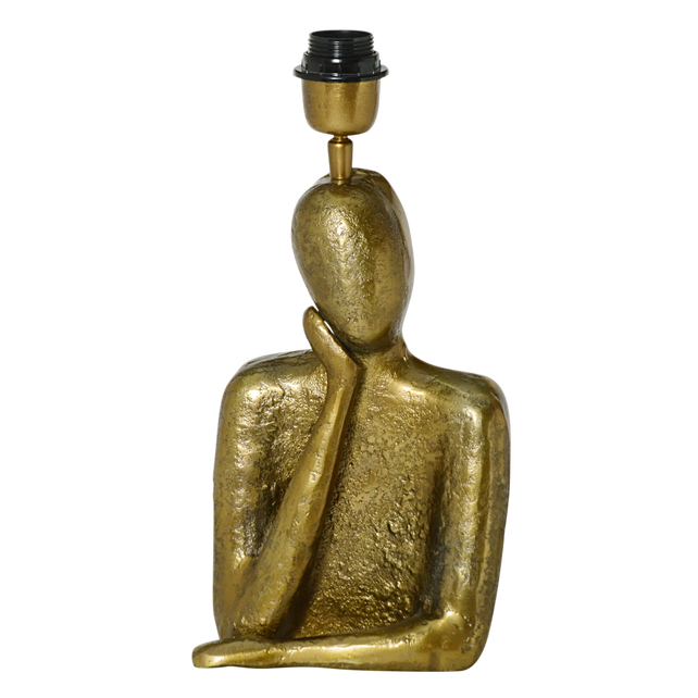 Table lamp person ALU RAW/ANT.GOLD 18x12x39