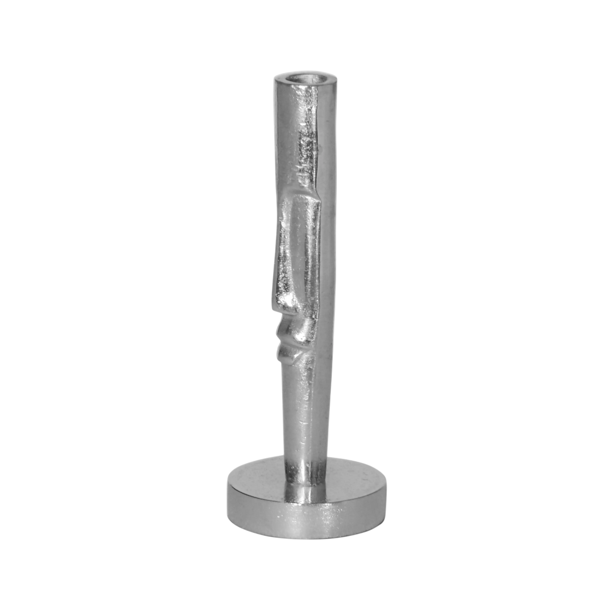 Candle holder ALU RAW/NI 9x9x26