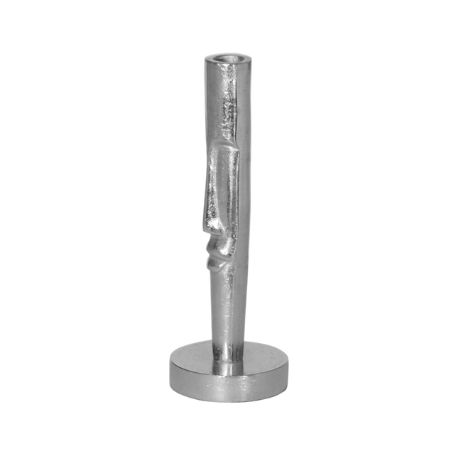 Candle holder ALU RAW/NI 9x9x26