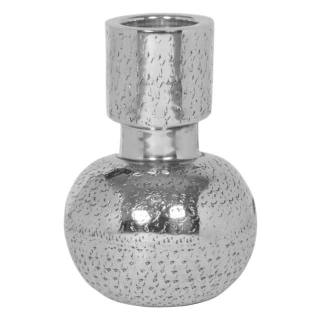 Candle holder ALU RAW/ANT.NI 20x20x35