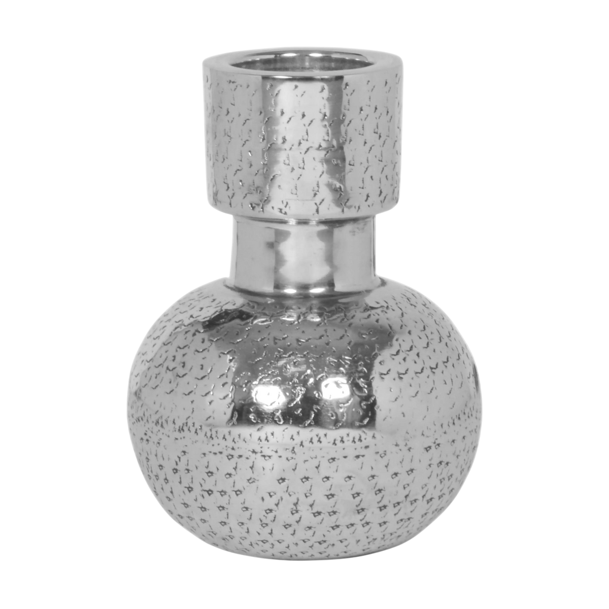 Candle holder ALU RAW/ANT.NI 19x19x27