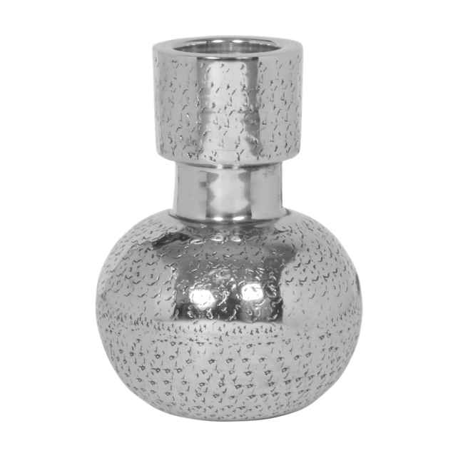 Candle holder ALU RAW/ANT.NI 19x19x27