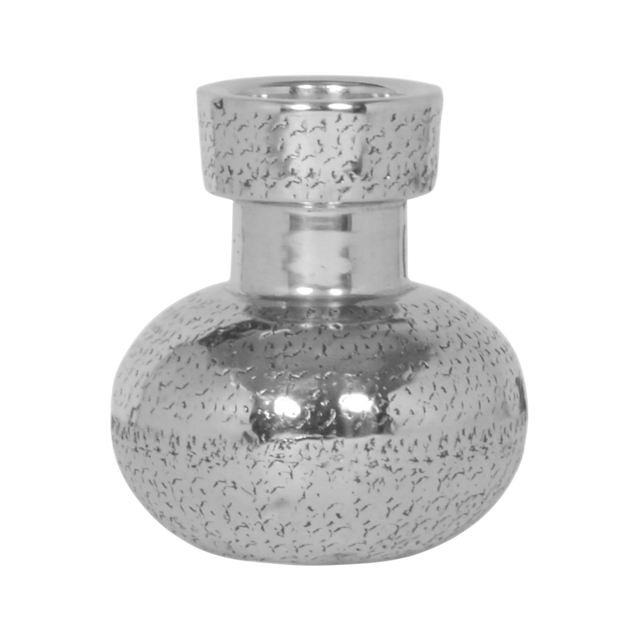 Candle holder ALU RAW/ANT.NI 19x19x21