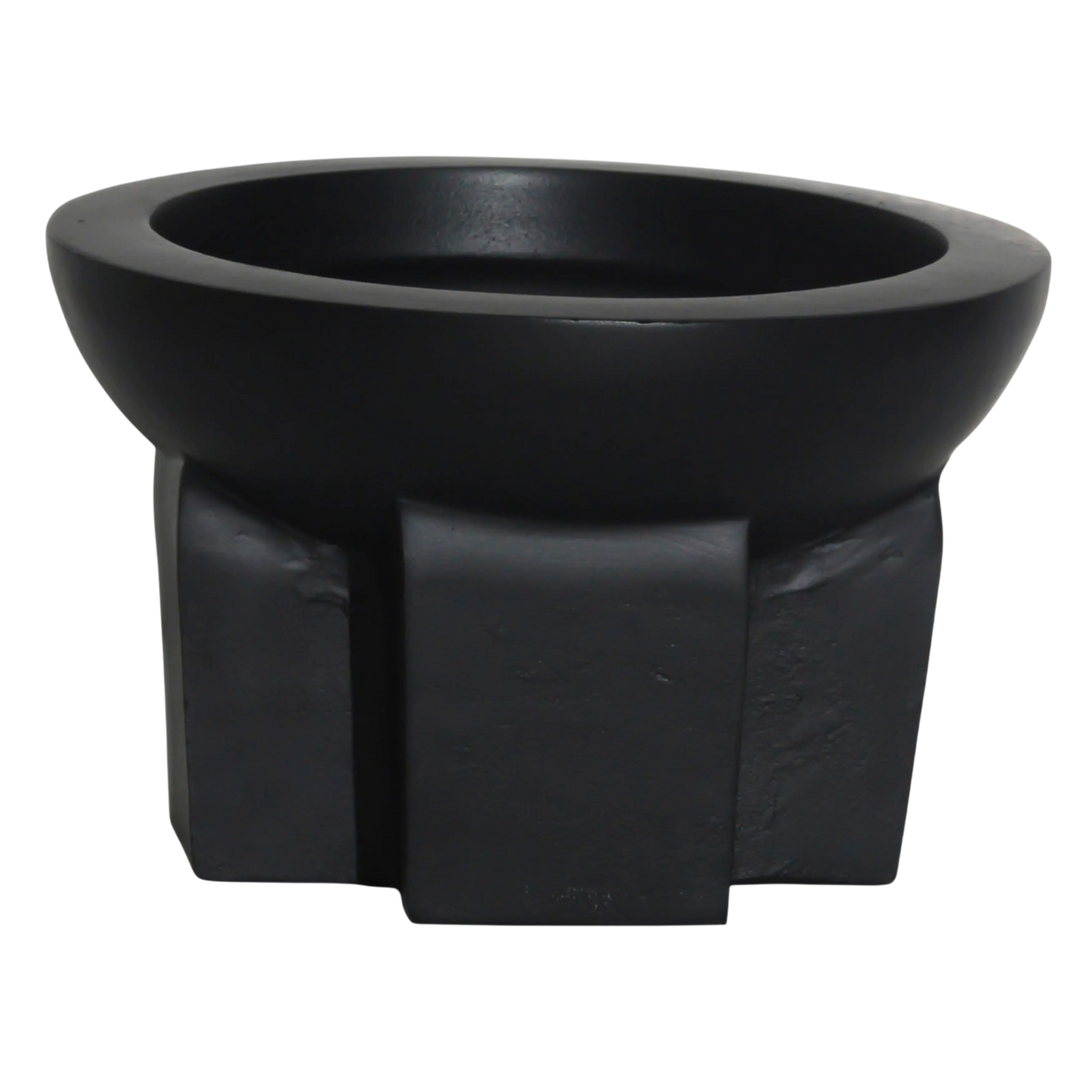 Candle holder ALU RAW/MATTBLACK 32x32x20