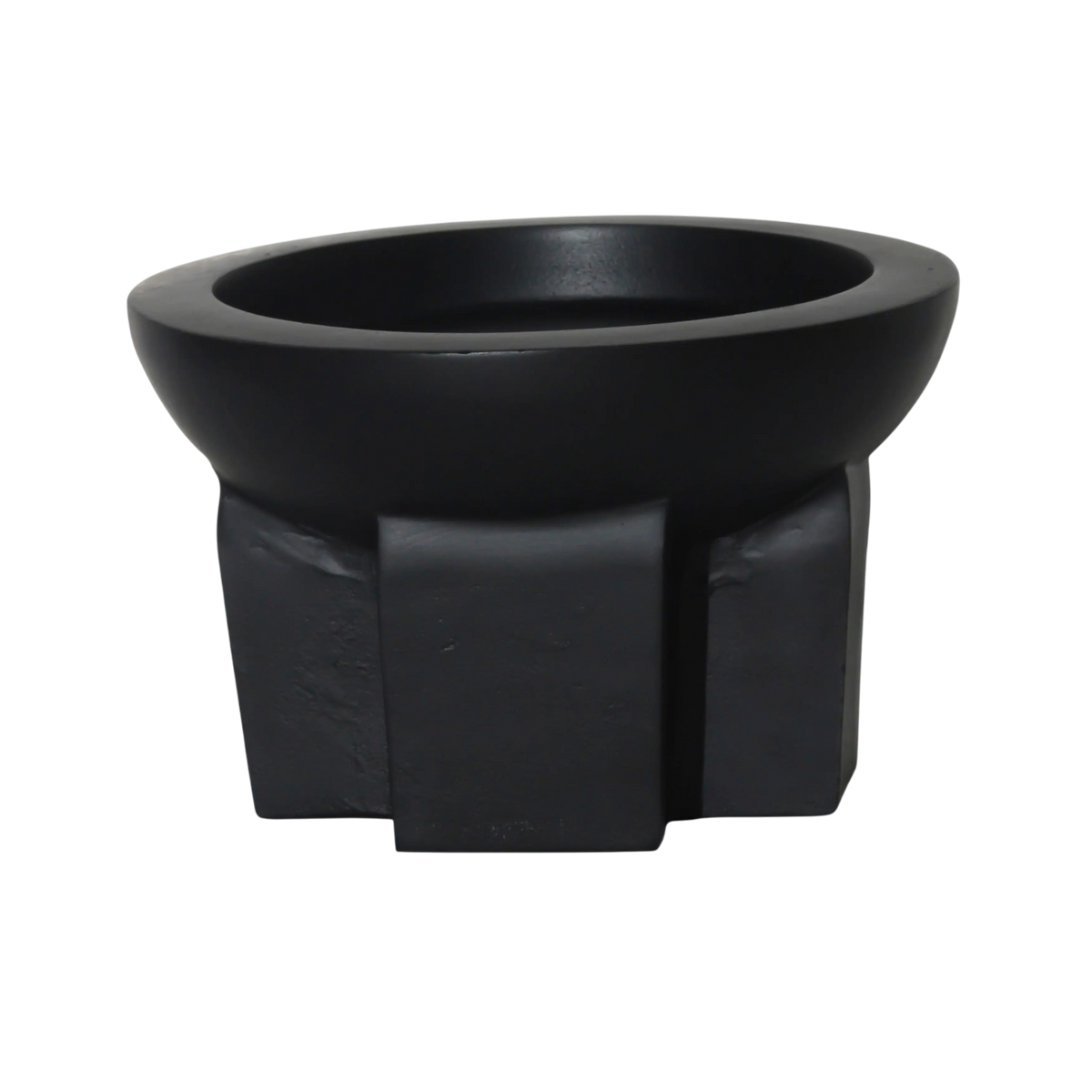 Candle holder ALU RAW/MATTBLACK 24x24x16
