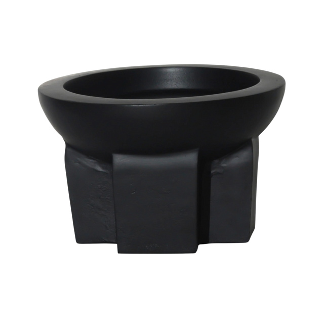 Candle holder ALU RAW/MATTBLACK 24x24x16