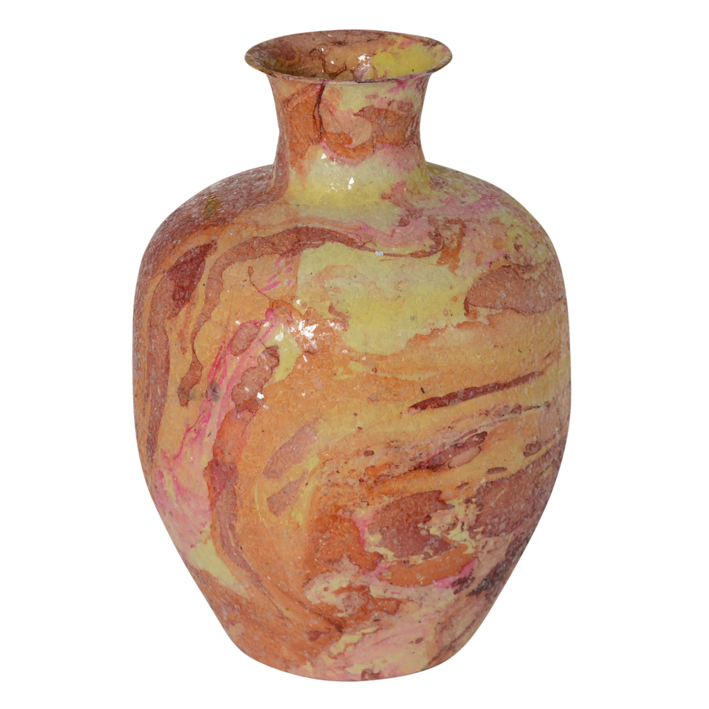 Vase yellow mosaic IR 33x33x49